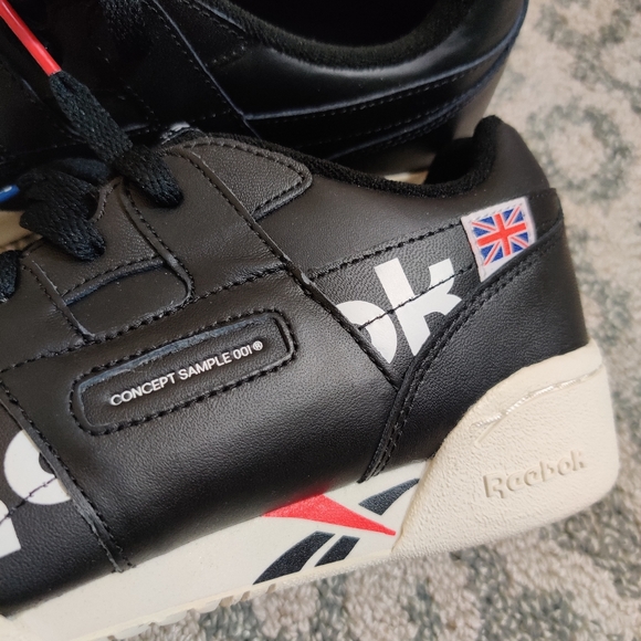 REEBOK NWT Classic The Alter Icons Black & White UK London Flag Platform Shoes - Picture 4 of 11